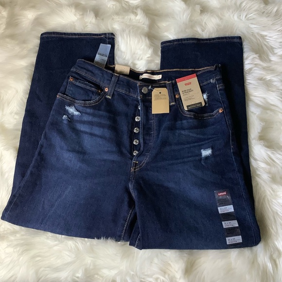 Levi's Women's Ribcage Straight Ankle Jeans Size 31 NWT Button Fly 27" Inseam - Picture 15 of 16